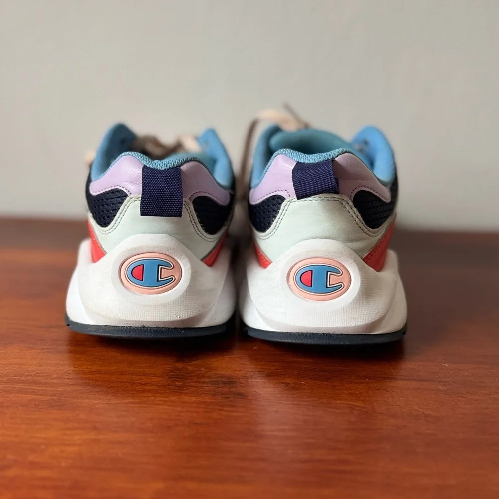 Champion Women's 93 Eighteen SP Block sneakers in the Violet Multi colorway 10